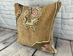 20 x 20 Rug Pillow Blissful Haven Turkish Pillow Cushion Cover #7377
