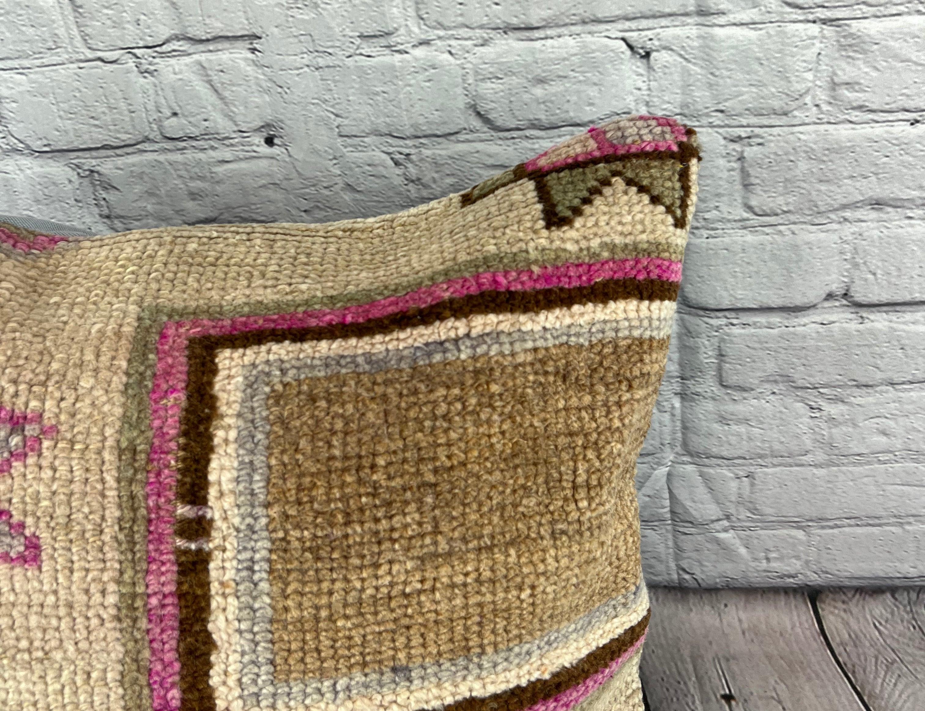 Annodato a mano 20 x 20 Cuscino Tappeto Bosporus Velluto Turco Cuscino Copricuscino #7373 in vendita