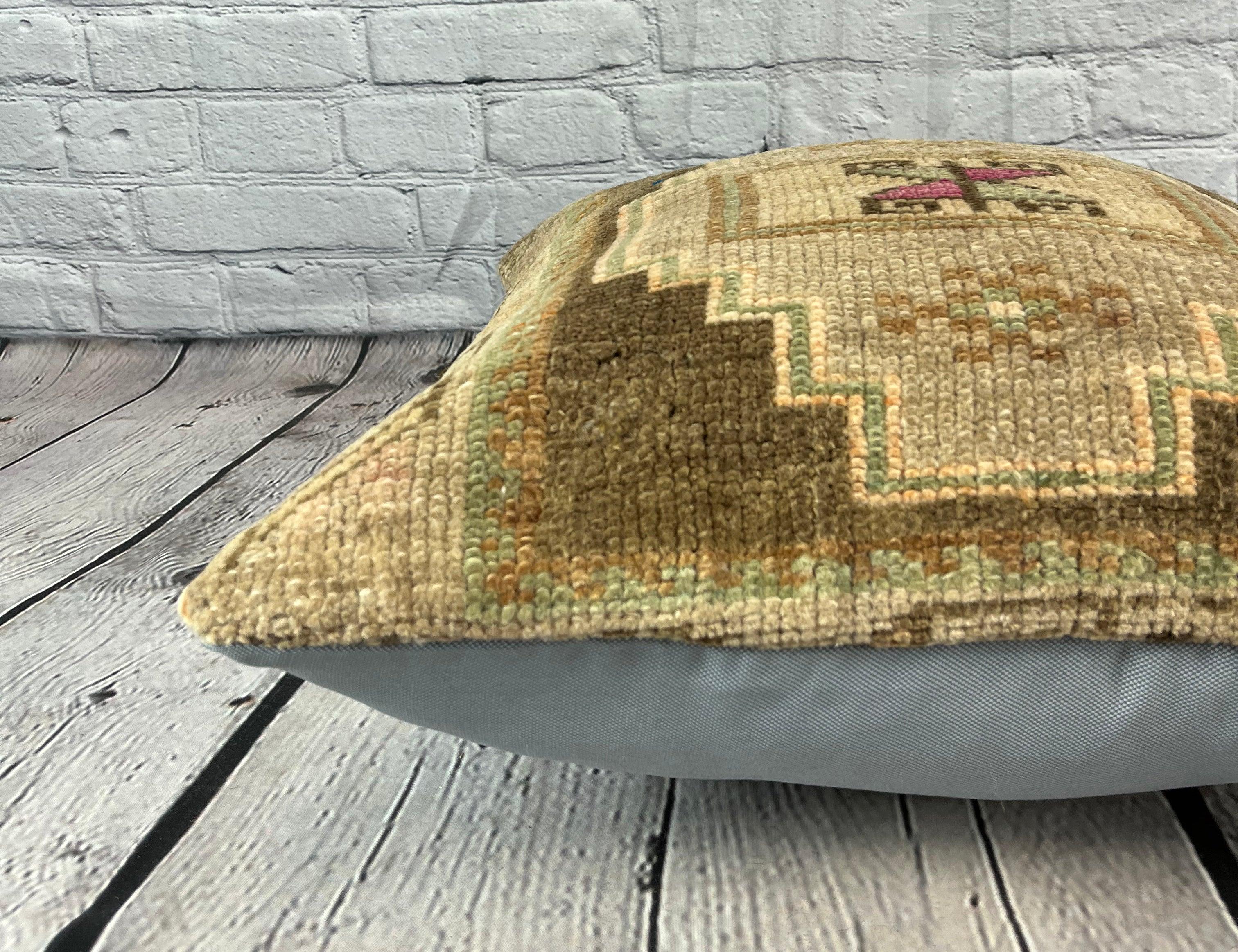 20 x 20 Alfombra Almohada Almohada Turca Capadocian Dreamy Funda de Cojín #7410 Anudado a mano en venta