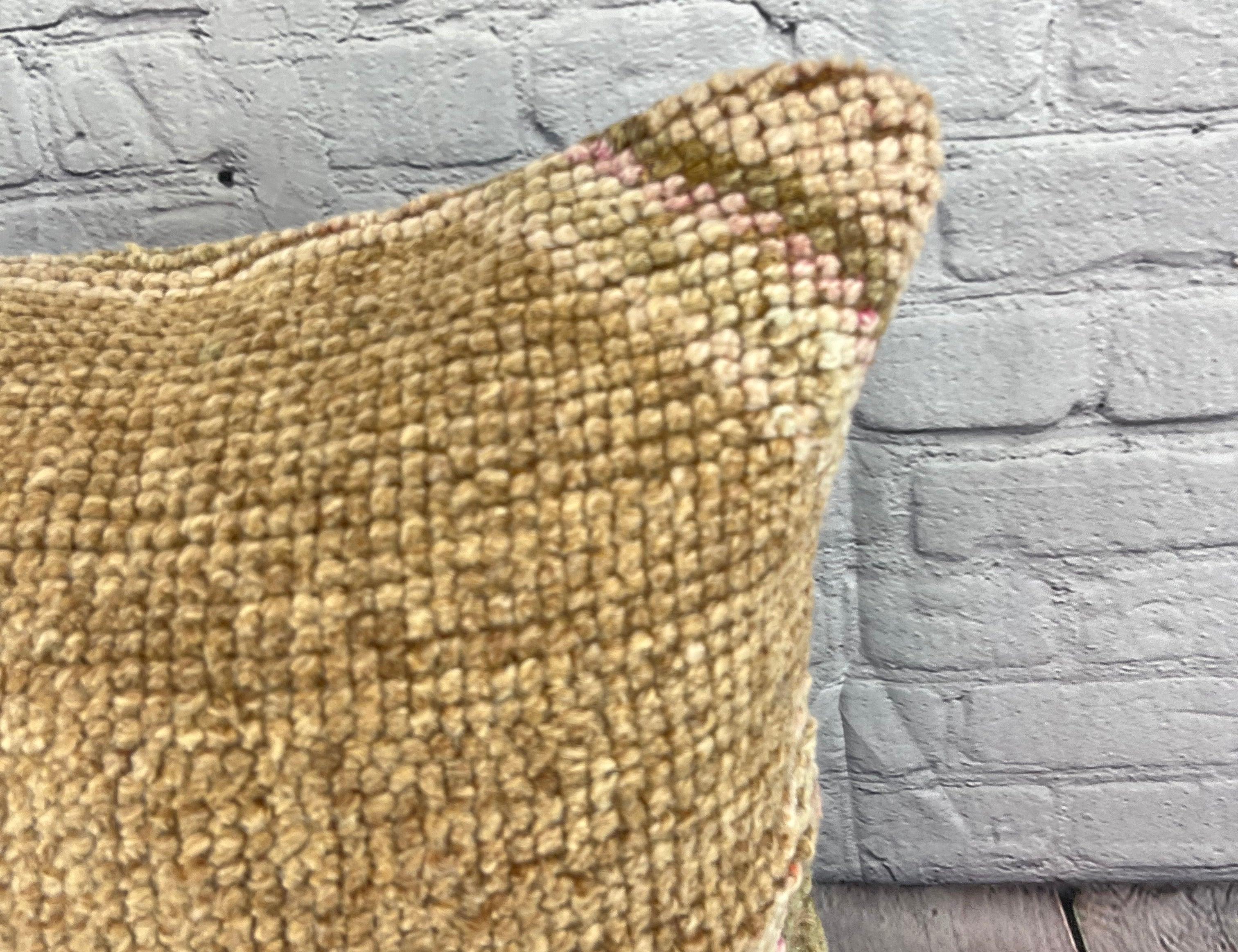 Annodato a mano 20 x 20 Cuscino Tappeto Cappadocian Serenity Cuscino Turco Copricuscino #7348 in vendita