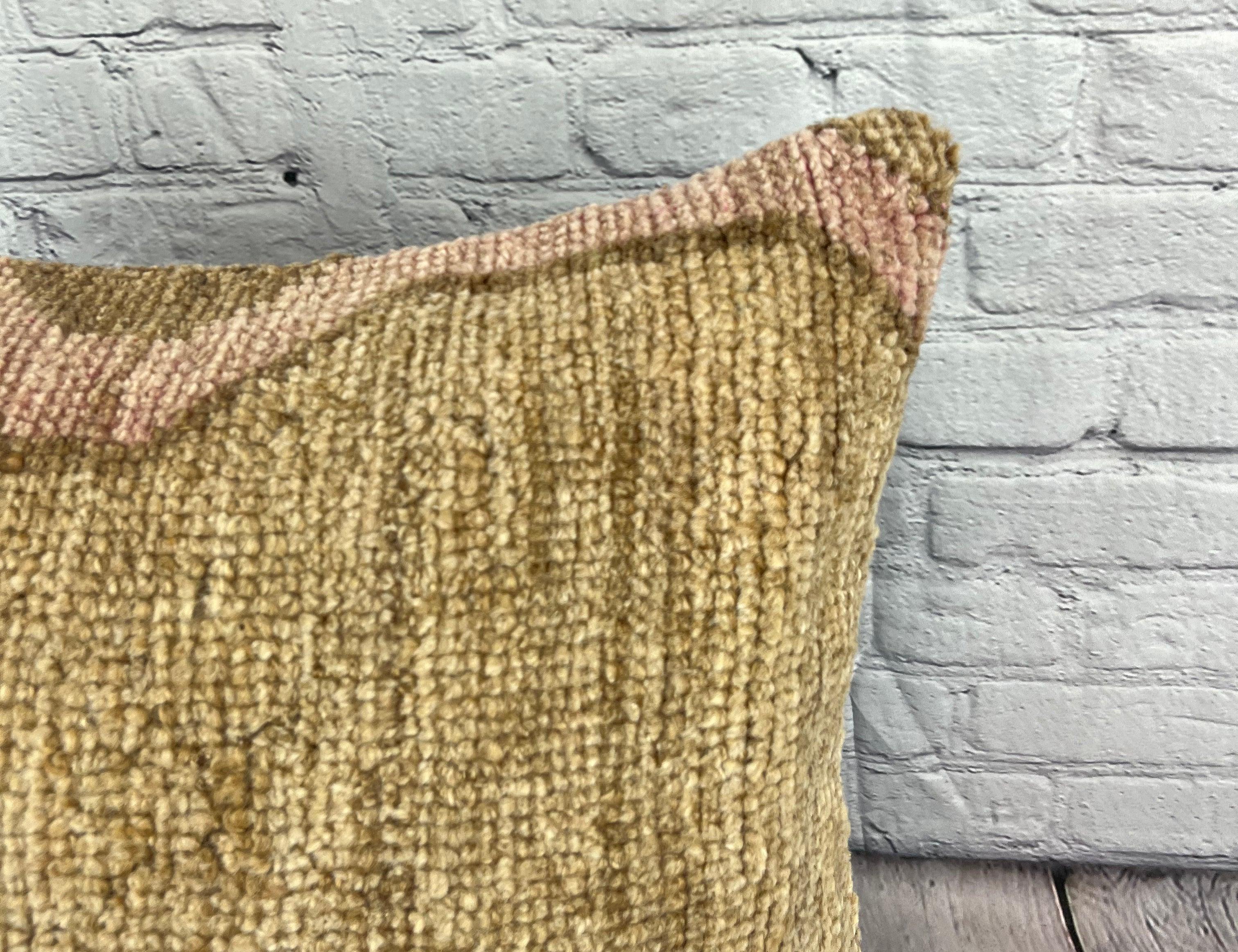 Noué à la main 20 x 20 Coussin Tapis Enchanted Echo Coussin Turc Housse de Coussin #7365 en vente