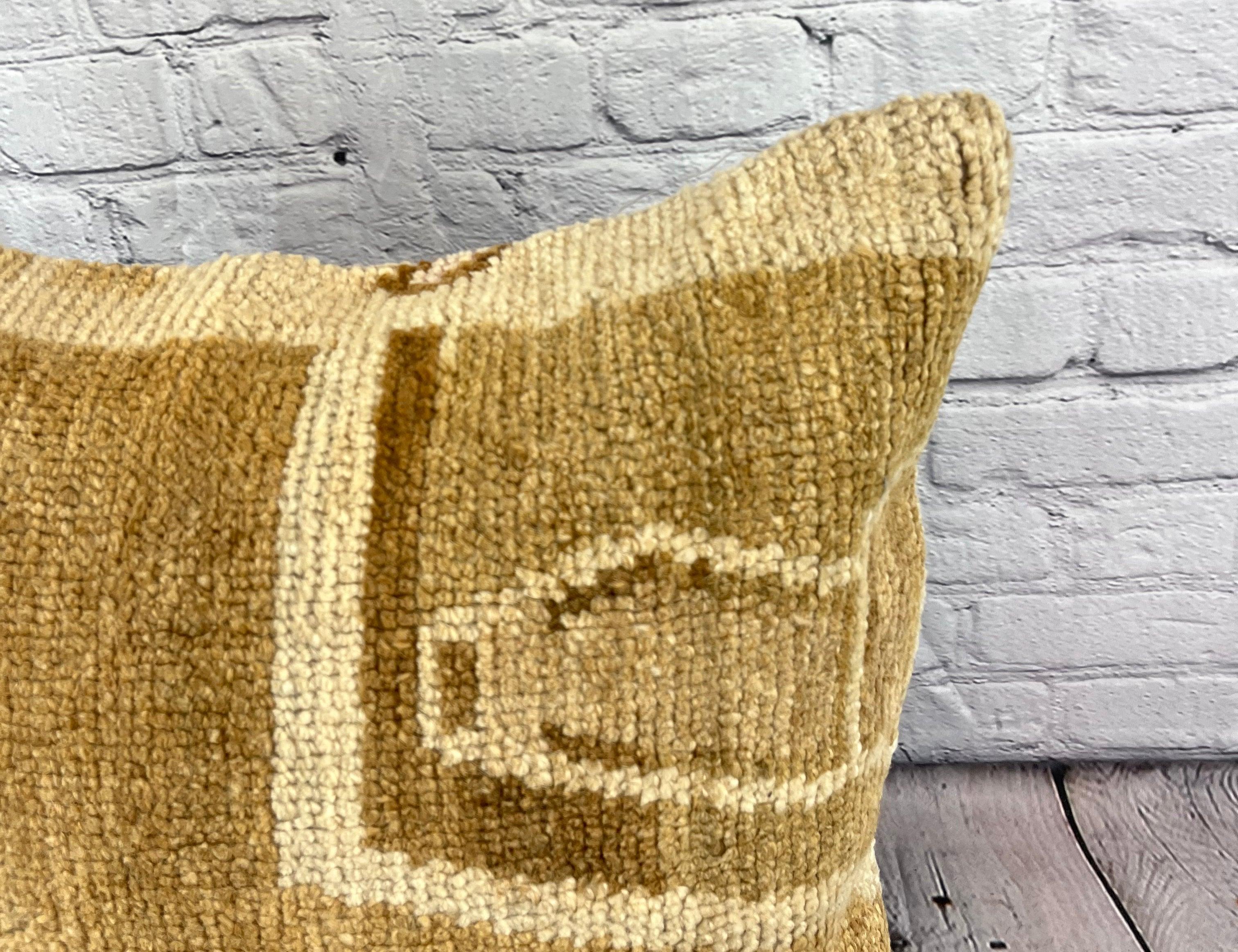 Annodato a mano 20 x 20 Cuscino Tappeto Istanbul Serafico Cuscino Turco Copricuscino #6688 in vendita