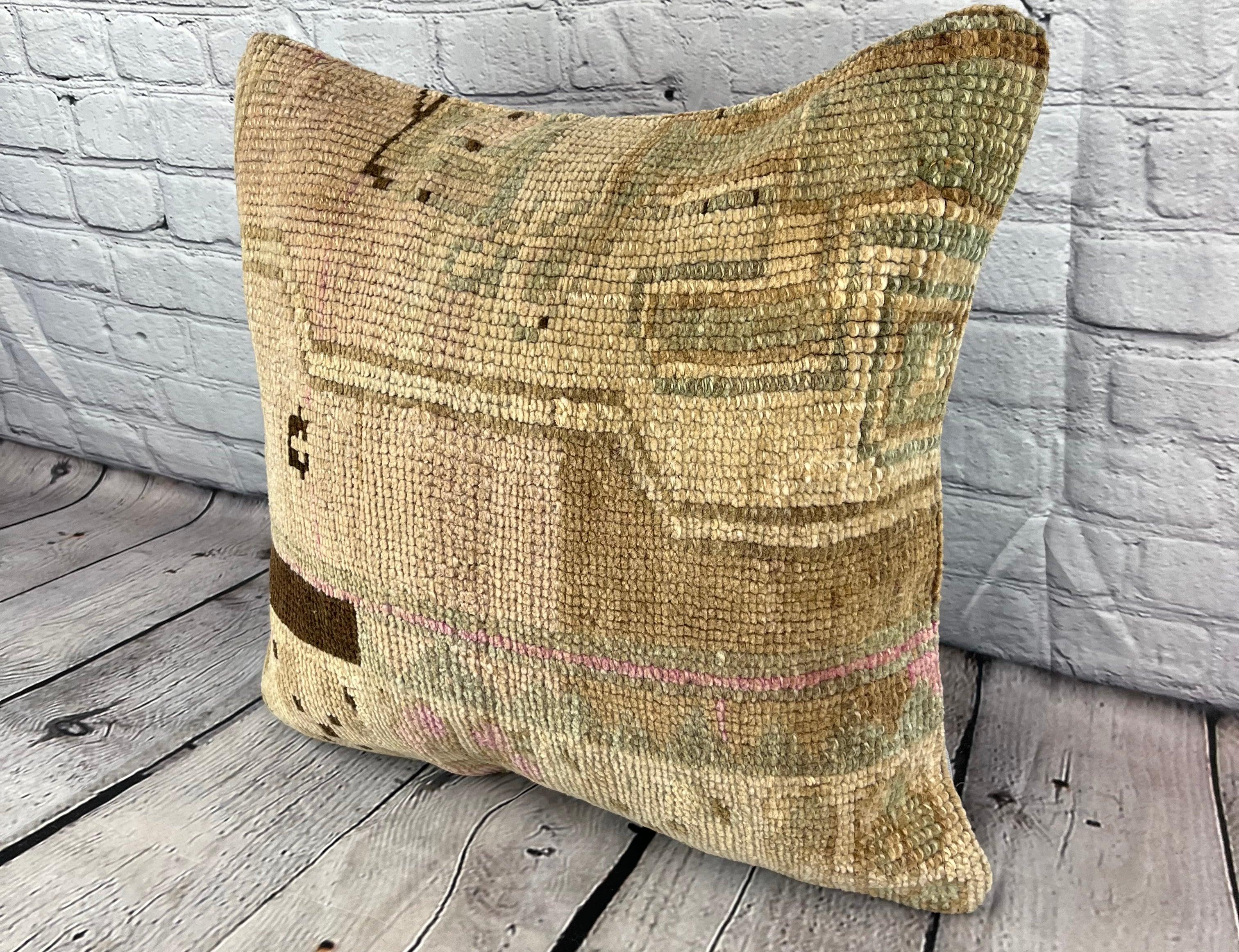 20 x 20 Rug Pillow Sapphire Enclave Turkish Pillow Cushion Cover #6694 Enhance your home decor with our Rug Pillow Turkish Rug Cushion. This exquisite pillow cover, meticulously handwoven, brings a touch of elegance and cultural heritage to any