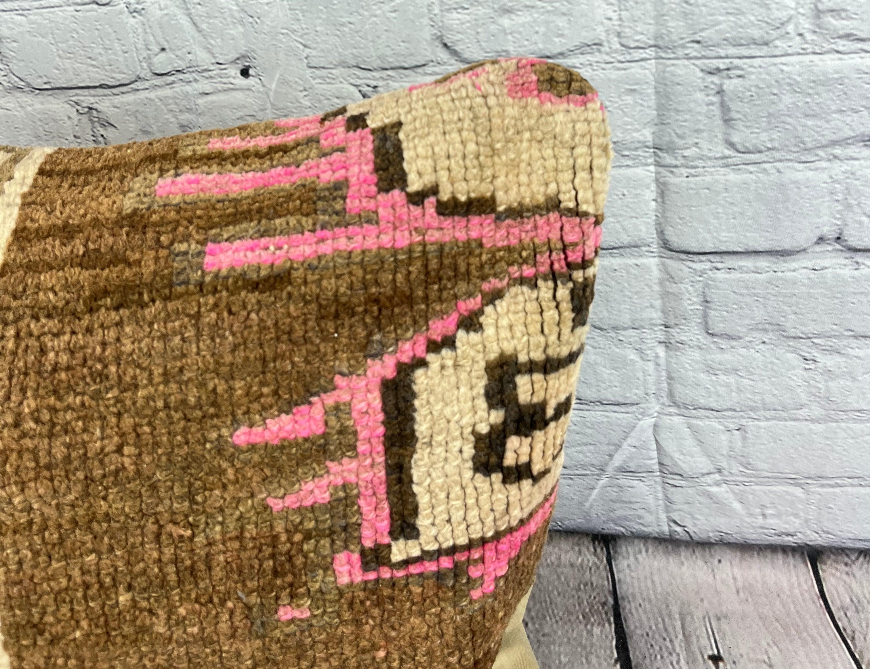 Annodato a mano 20 x 20 Cuscino Tappeto Serenata Zaffiro Cuscino Turco Copricuscino #7646 in vendita