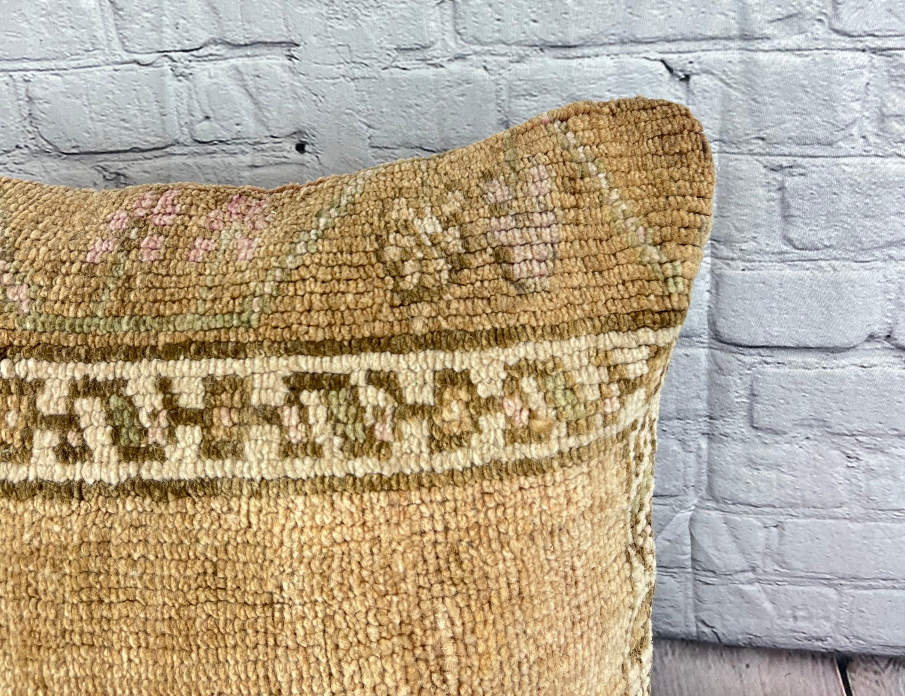 Annodato a mano 20 x 20 Cuscino Tappeto Zaffiro Tranquillo Turco Cuscino Copricuscino #7628 in vendita