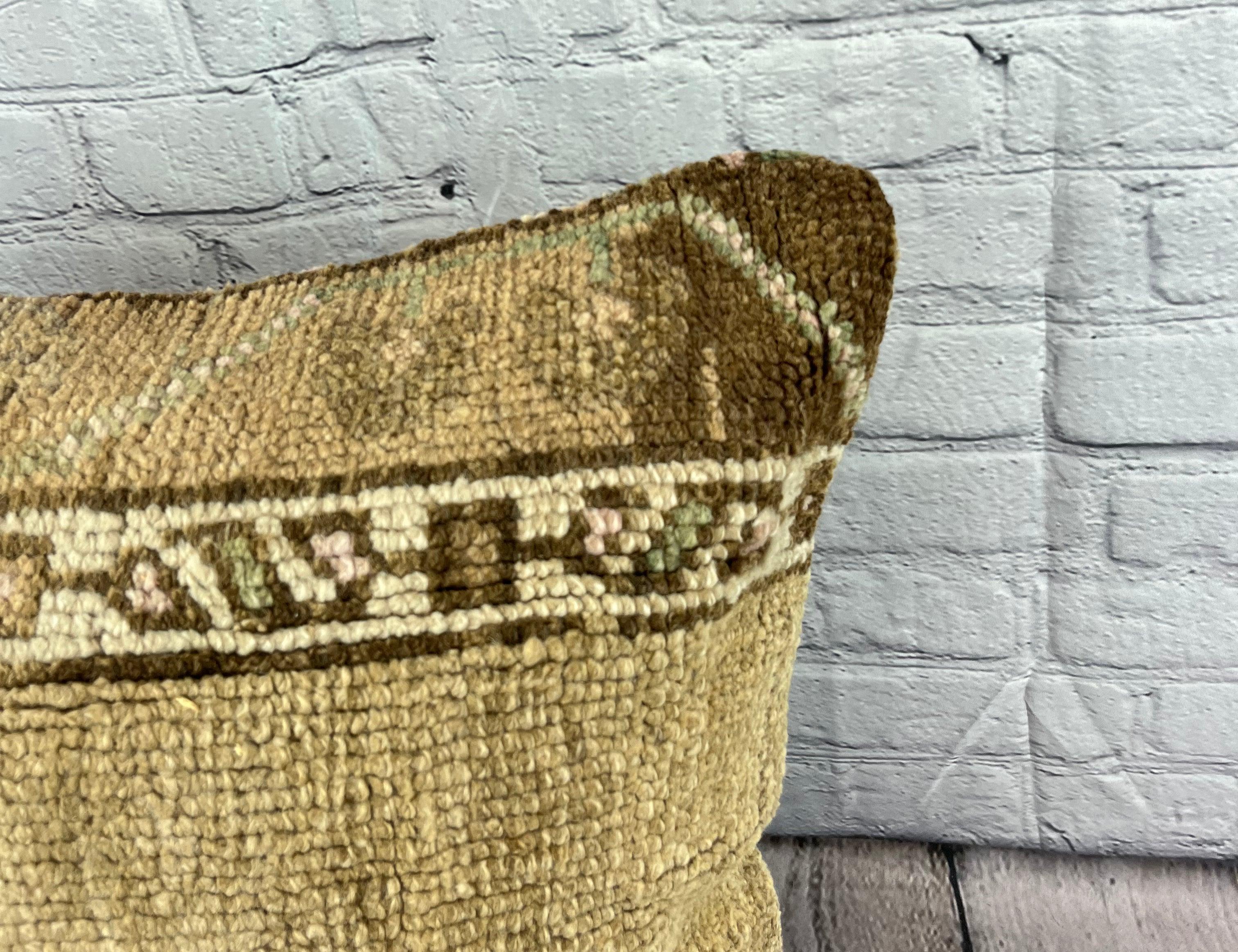 Turc 20 x 20 Tapis Coussin Sultan's Luminous Turkish Pillow Cushion Cover #7733 en vente