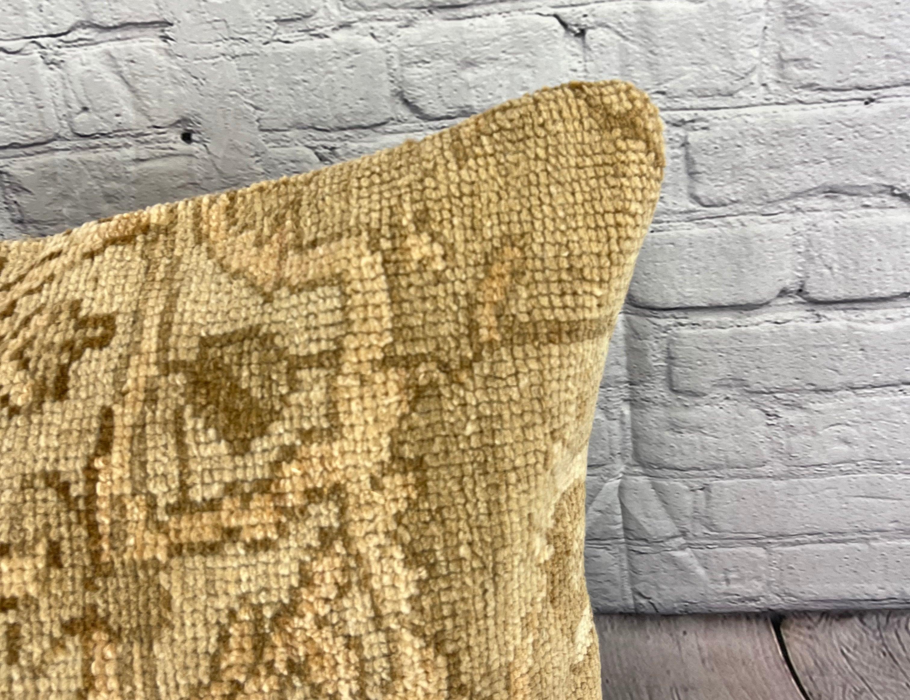 Annodato a mano 20 x 20 Cuscino Tappeto Tranquil Mirage Cuscino Turco Copricuscino #7639 in vendita