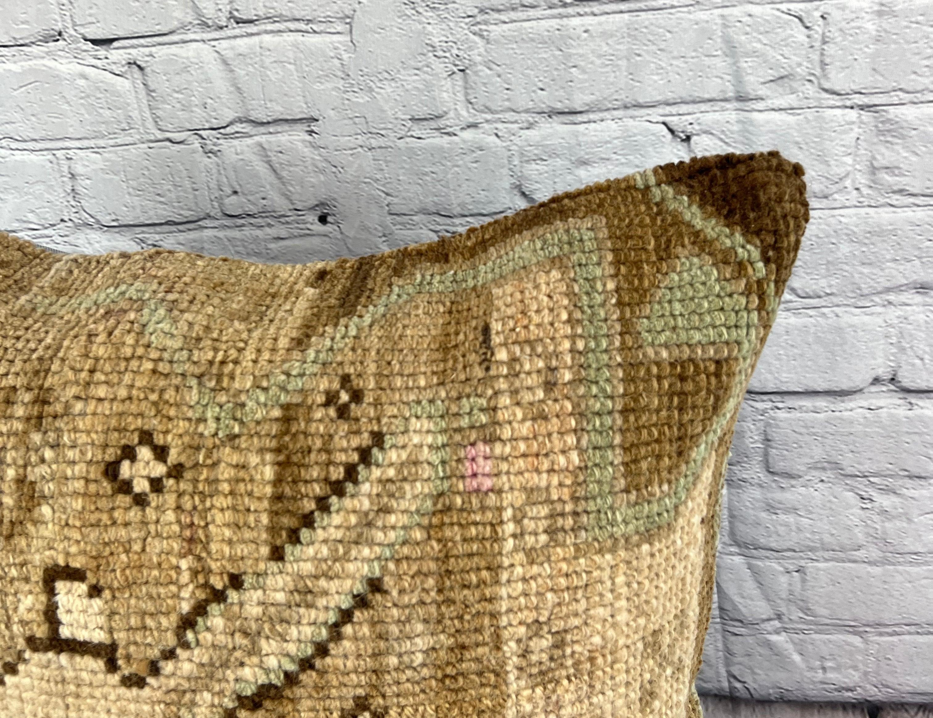 Annodato a mano 20 x 20 Cuscino Tappeto Turco Zaffiro Cuscino Turco Copricuscino #6710 in vendita