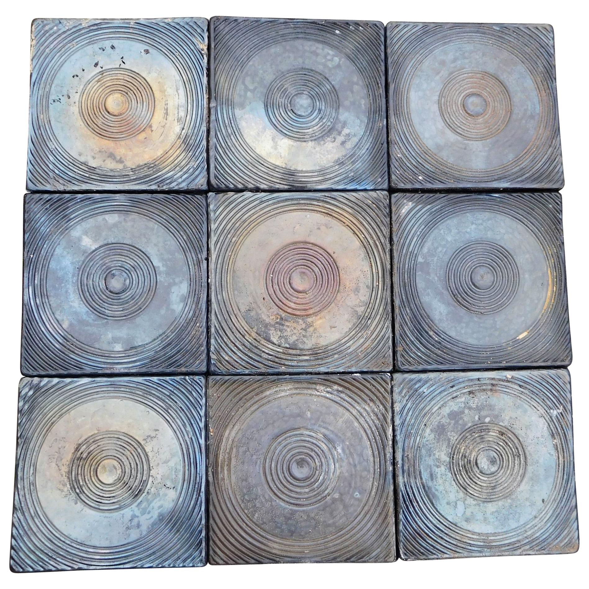 TILES Céramic from the Sixties Floor or Wall For Sale