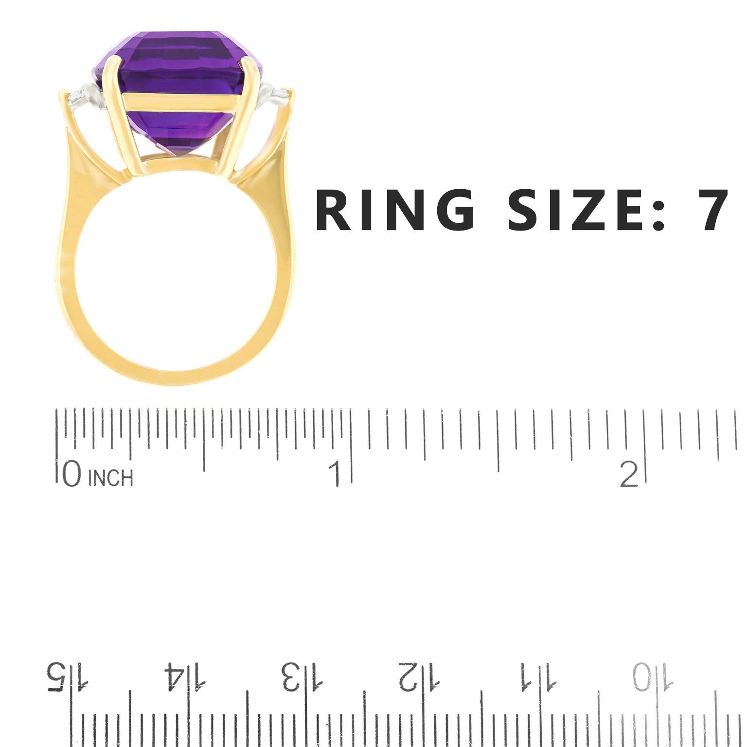 20.0 Carat Amethyst and Diamond-Set Ring 1