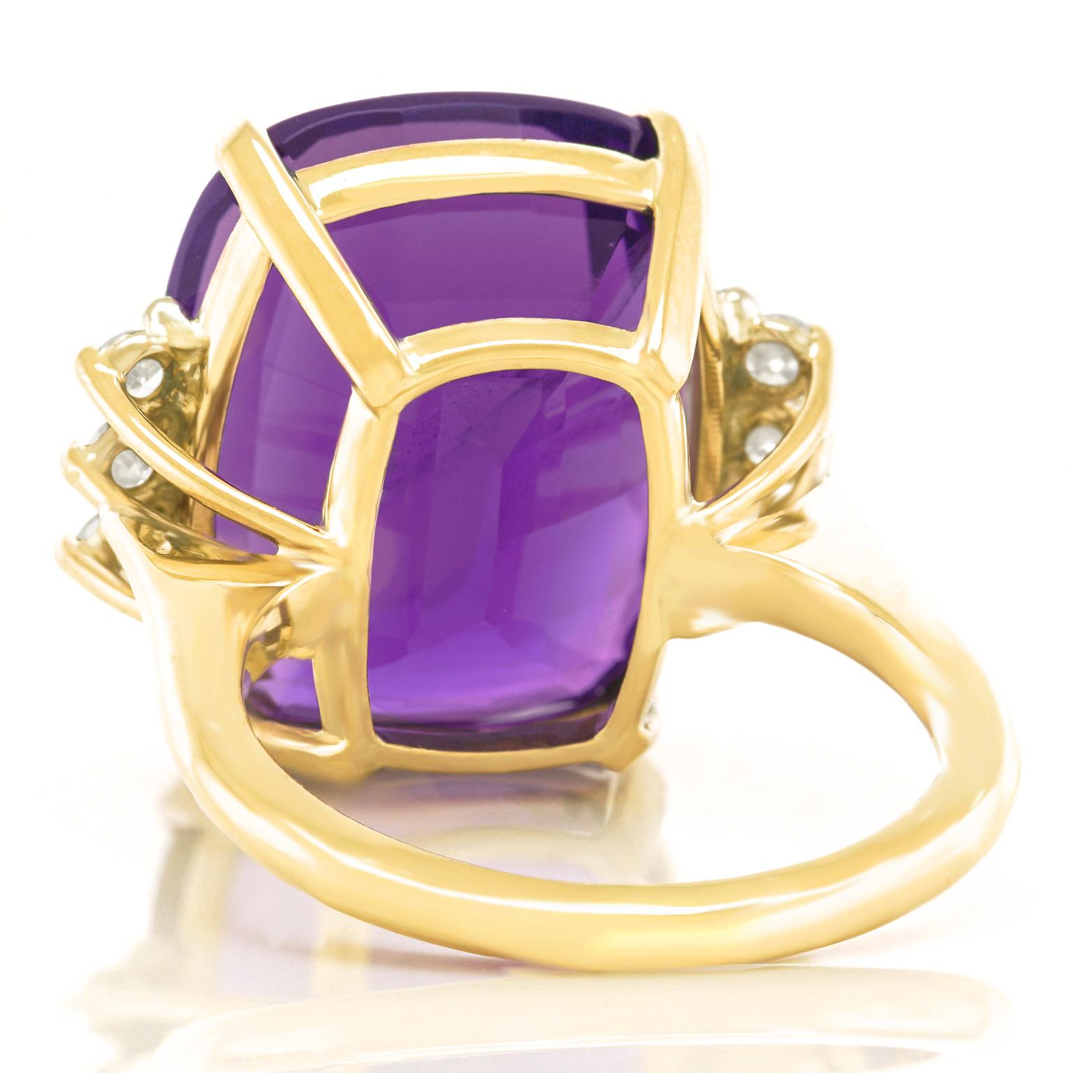 20.0 Carat Amethyst and Diamond-Set Ring 3