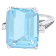 20.0 Carat Aquamarine and Diamond Ring