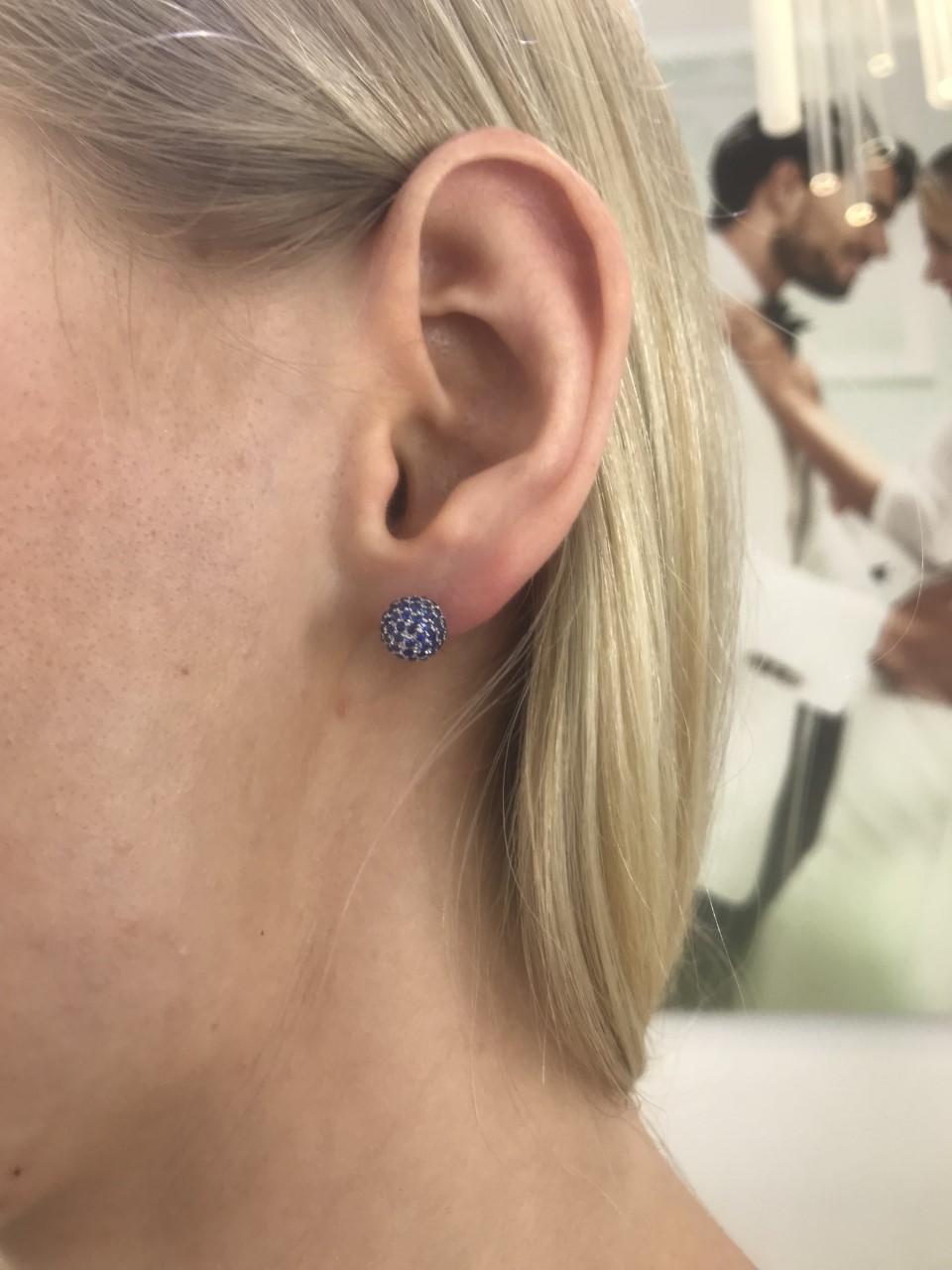 pave sapphire earrings