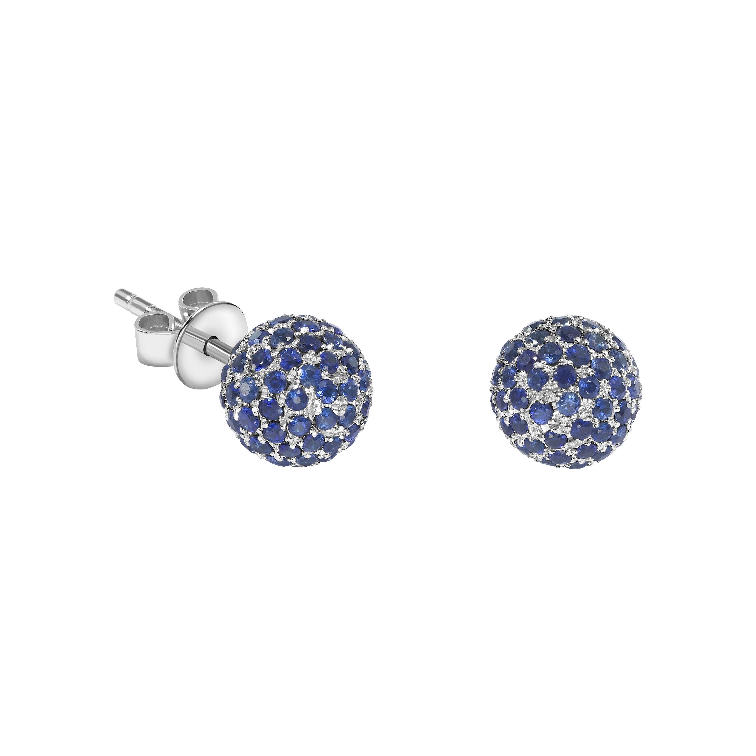 sapphire pave earrings