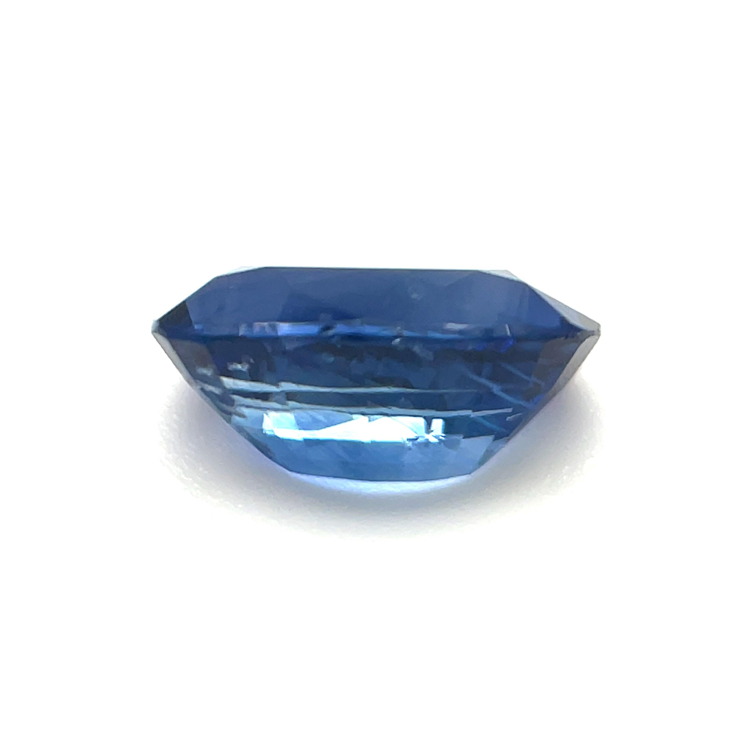 Artisan 2.00 Carat Blue Sapphire Oval Loose Unset Ring Gemstone For Sale
