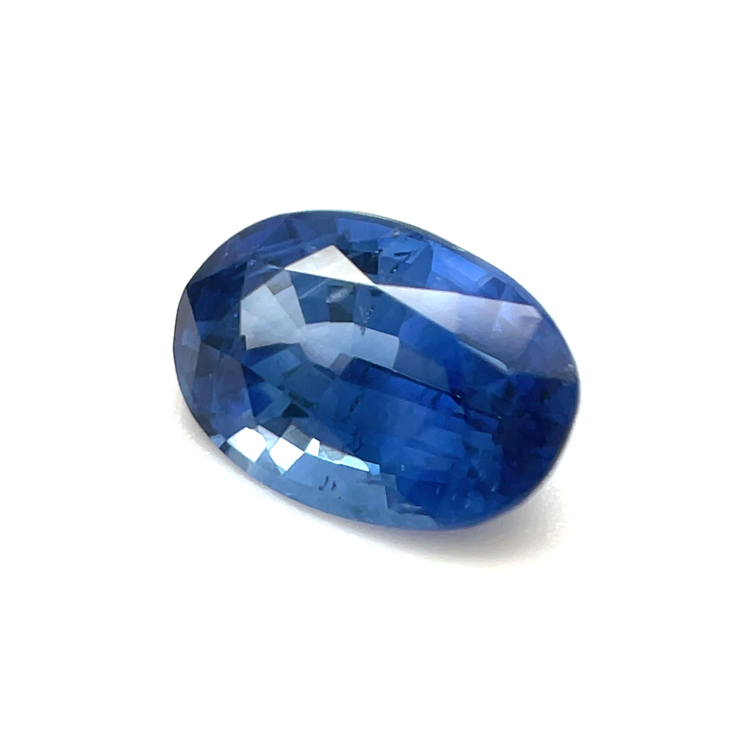 Oval Cut 2.00 Carat Blue Sapphire Oval Loose Unset Ring Gemstone For Sale
