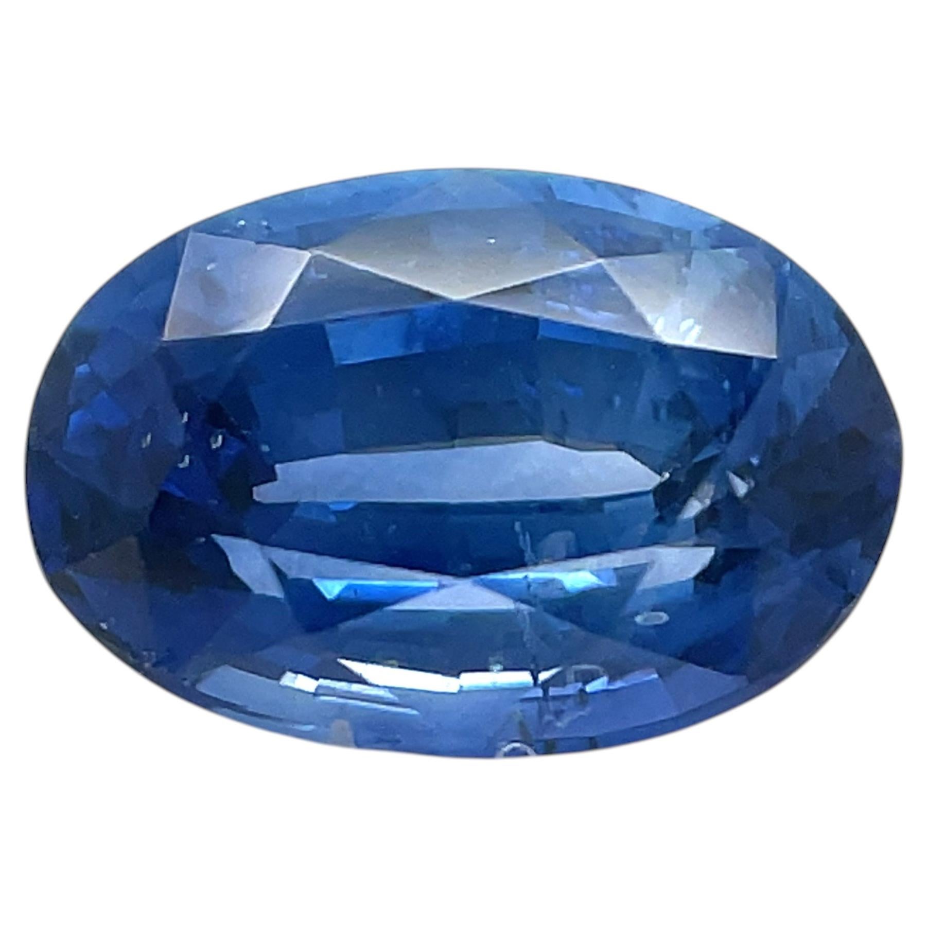 2,00 quilates zafiro azul ovalado anillo suelto sin engaste gema en venta
