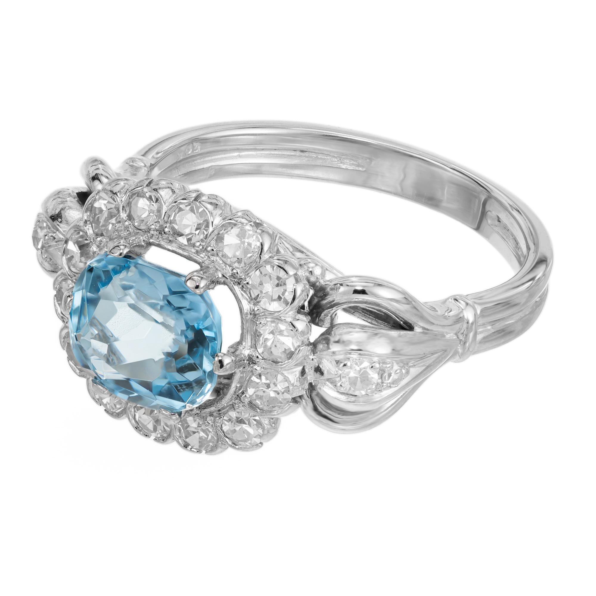 blue zircon engagement ring