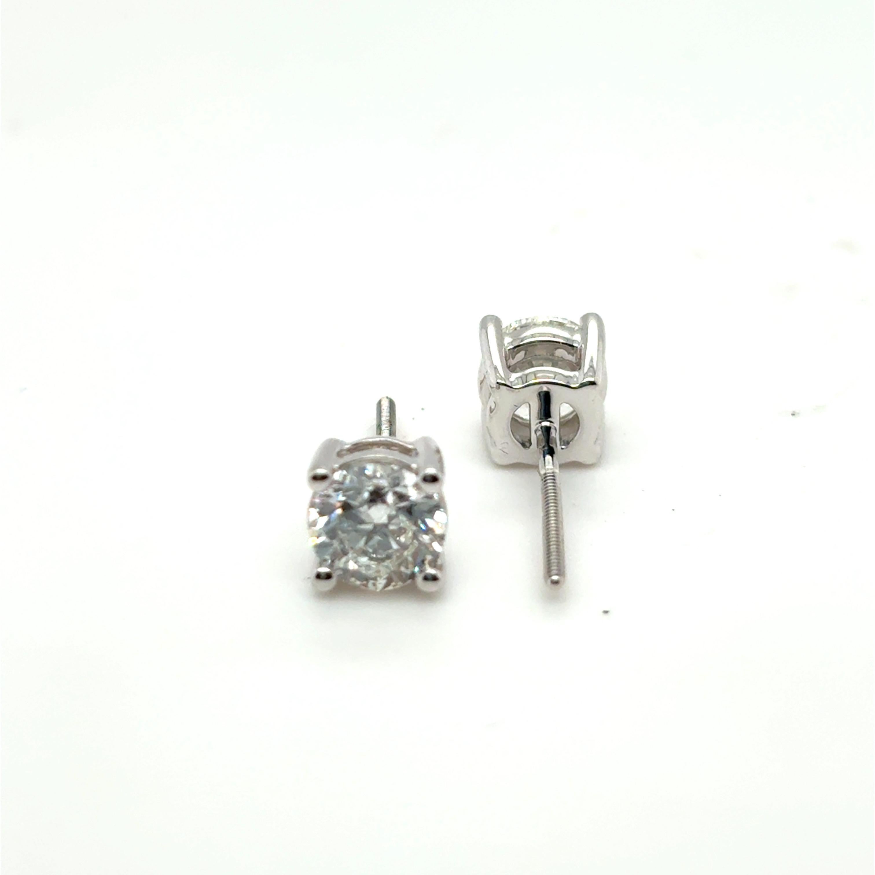 Boucles d'oreilles en diamant de 2,00 carats à taille brillante en vente 11