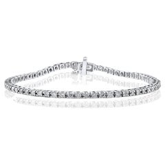 2.00 Carat Brilliant Cut Round Diamond Tennis Bracelet in 14K White Gold