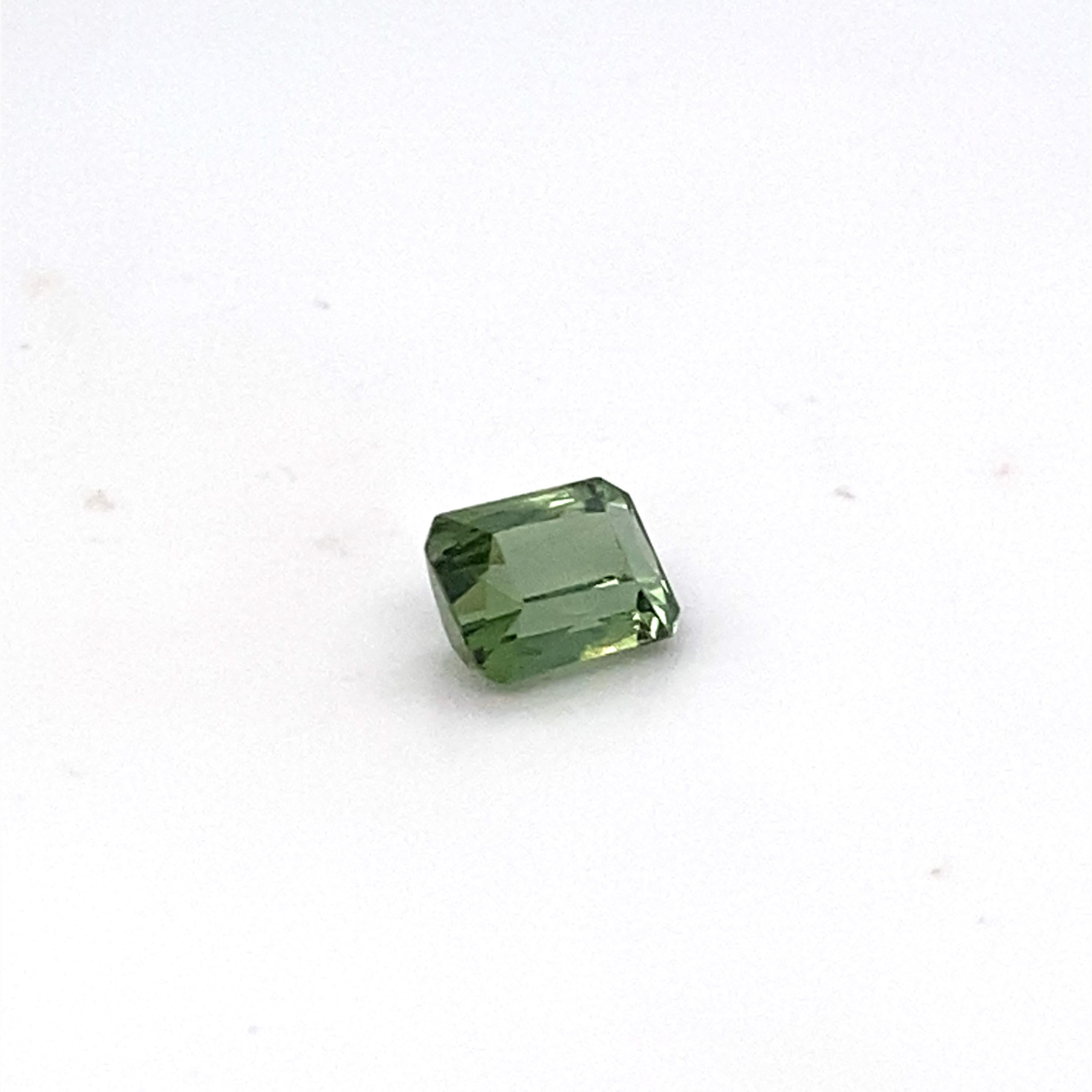 Taglio smeraldo 2,00 Carati Taglio Cuscino Tormalina Verde Gemma Sciolta in vendita