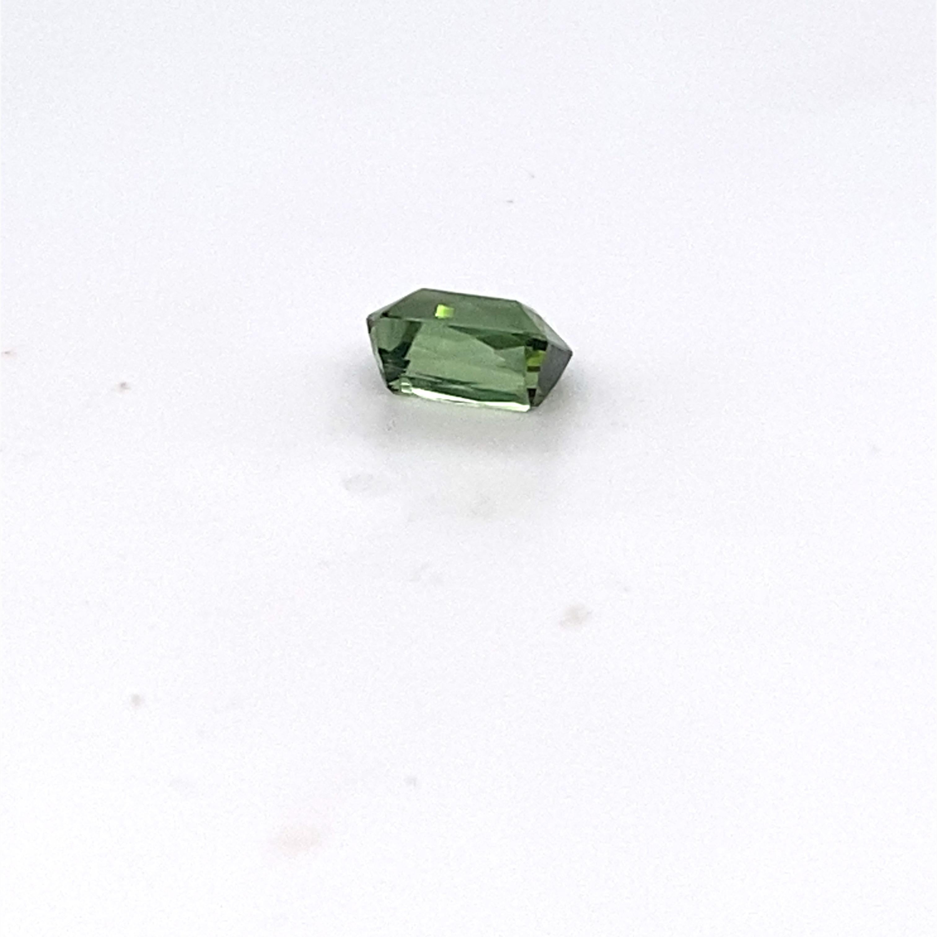 2,00 Carati Taglio Cuscino Tormalina Verde Gemma Sciolta in vendita 1