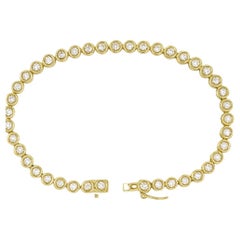 2.00 Carat Diamond 18K Yellow Gold Tennis Bracelet