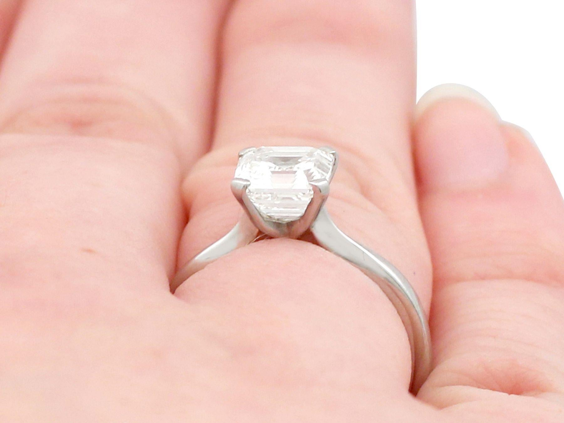 2,00 Karat Diamant und Platin Solitär Verlobungsring im Angebot 4