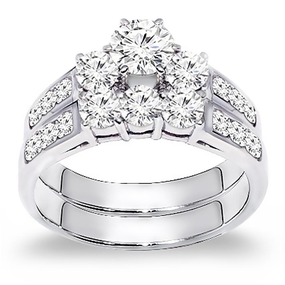 For Sale:  2.00 Carat Diamond Engagement Ring Set 2