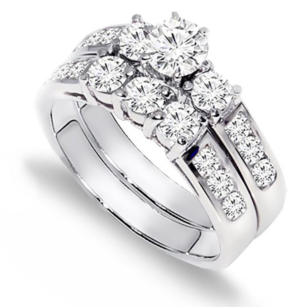 For Sale:  2.00 Carat Diamond Engagement Ring Set 3