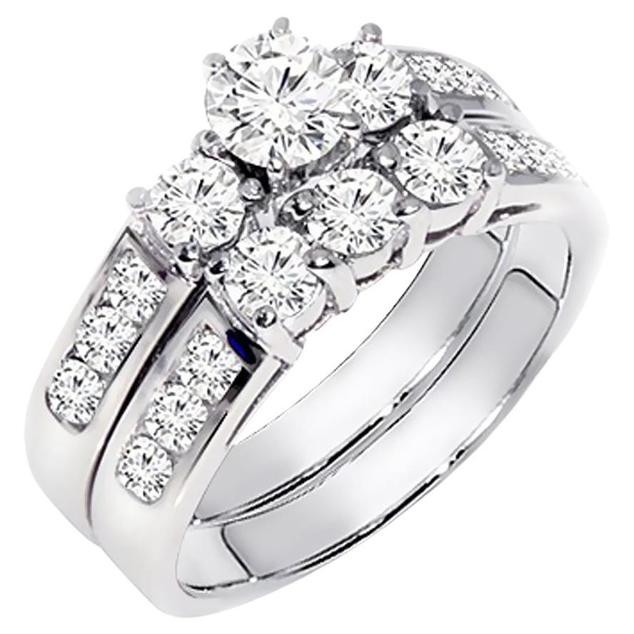 For Sale:  2.00 Carat Diamond Engagement Ring Set