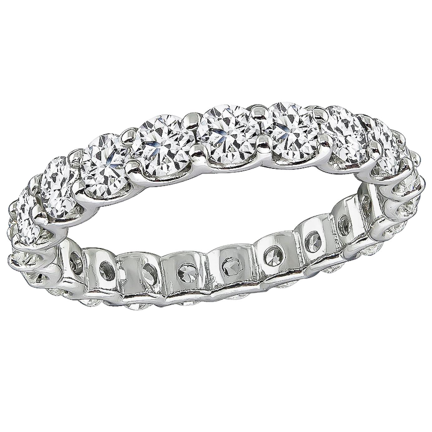 Alianza de boda de eternidad con diamantes de 2,00 quilates