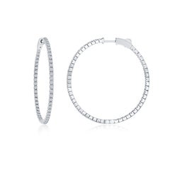 2.00 Carat Diamond Hoop earring