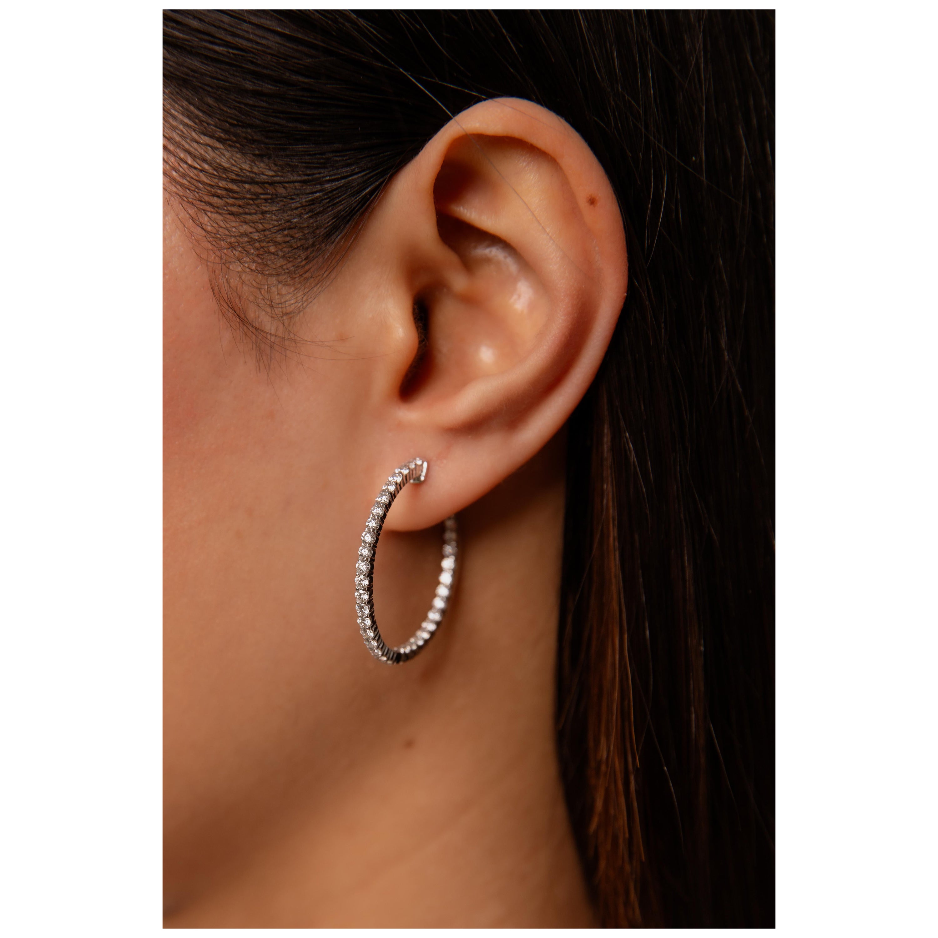Boucle d'oreille en diamant de 2,00 carats