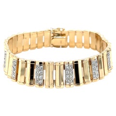 2.00 Carat Diamond Link Bracelet in 14K Yellow Gold