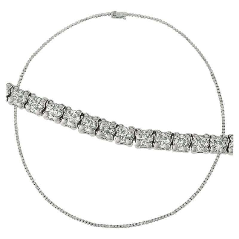 2.00 Carat Diamond Necklace G SI 14 Karat White Gold For Sale