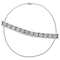 Collier en or blanc 14 carats avec diamants de 2,00 carats G SI