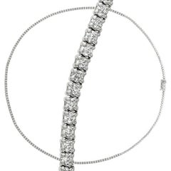 2.00 Carat Diamond Necklace G SI 14 Karat White Gold