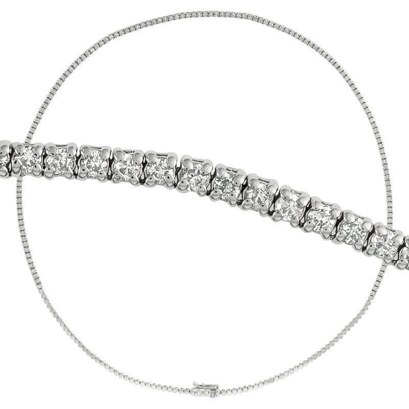 2,00 Karat Diamant-Halskette G SI 14 Karat Weißgold (Zeitgenössisch) im Angebot
