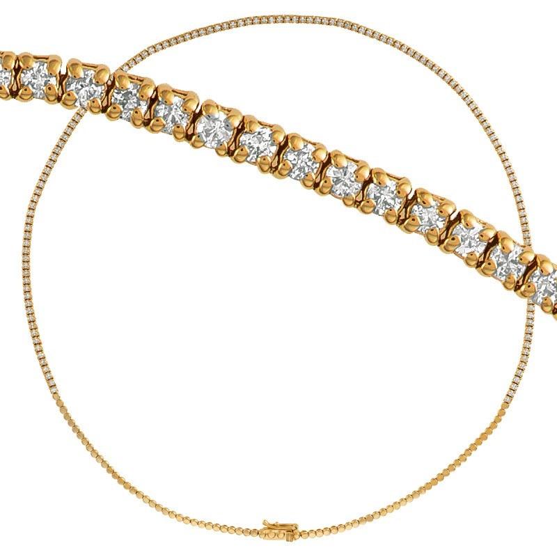 2,00 Karat Diamant-Halskette G SI 14 Karat Gelbgold 140 Diamanten 12 Gramm (Zeitgenössisch) im Angebot