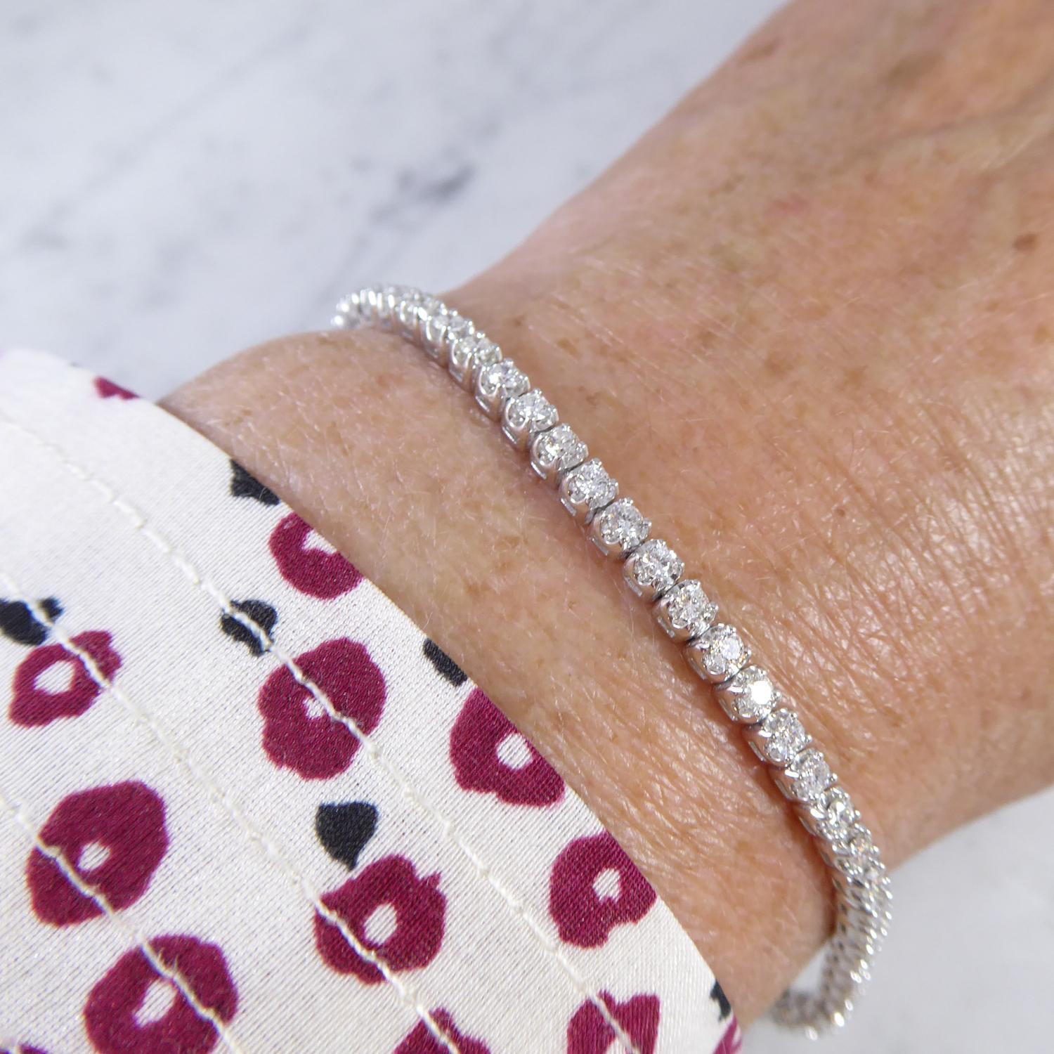 dbj 925 diamond tennis bracelet
