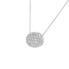 2.00 Carat Diamond Two Tone Gold Pave Set Slide Pendant Necklace