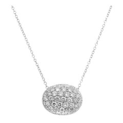 2.00 Carat Diamond Two Tone Gold Pave Set Slide Pendant Necklace