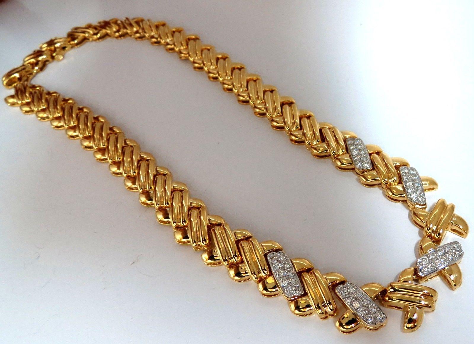 linked x necklace