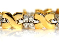 2.00 Carat Diamonds "X" Link Bracelet Two-Toned 14 Karat*