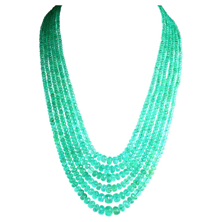 TREMENDOUS BEST FACETED 272.00 CTS EARTH MINED 3 LINE SAPPHIRE BEADS NECKLACE 