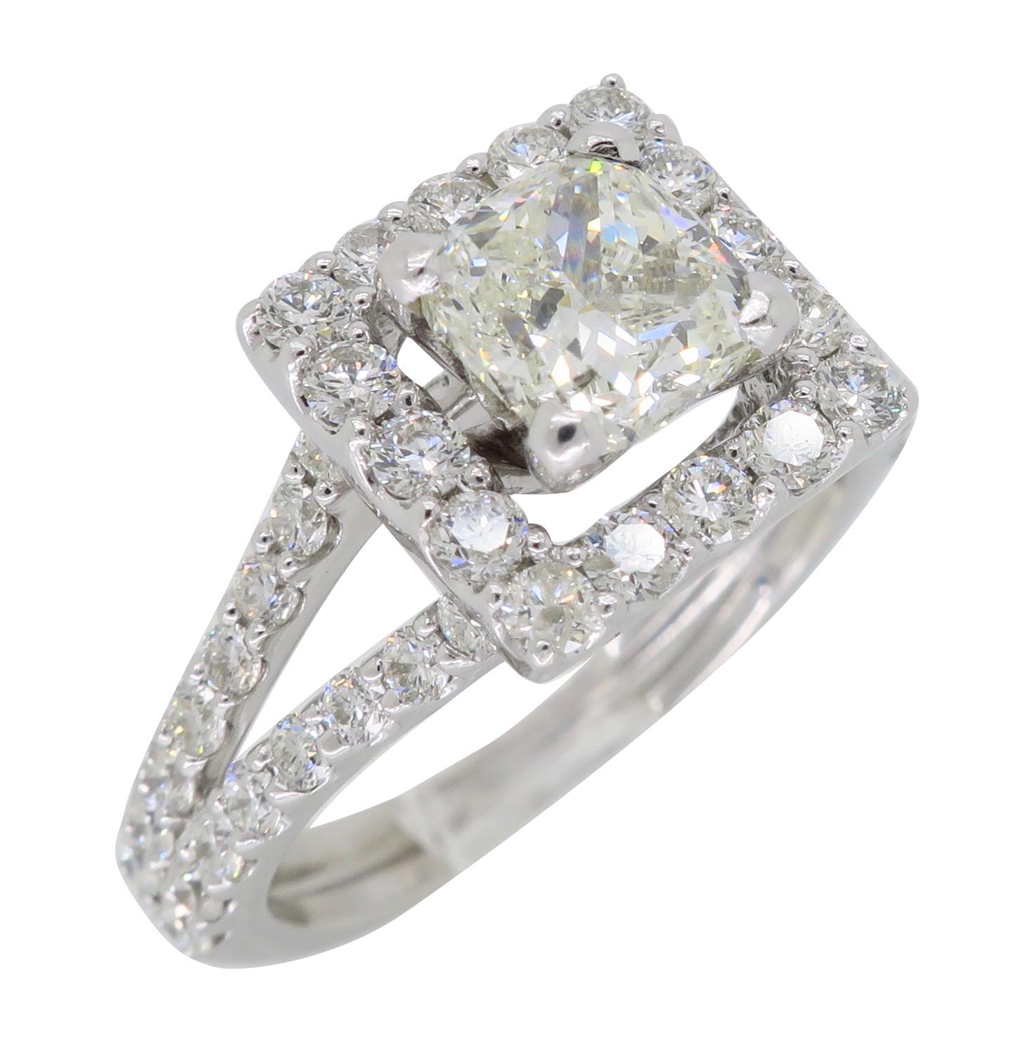 2.00 Carat Halo Diamond Engagement Ring 6