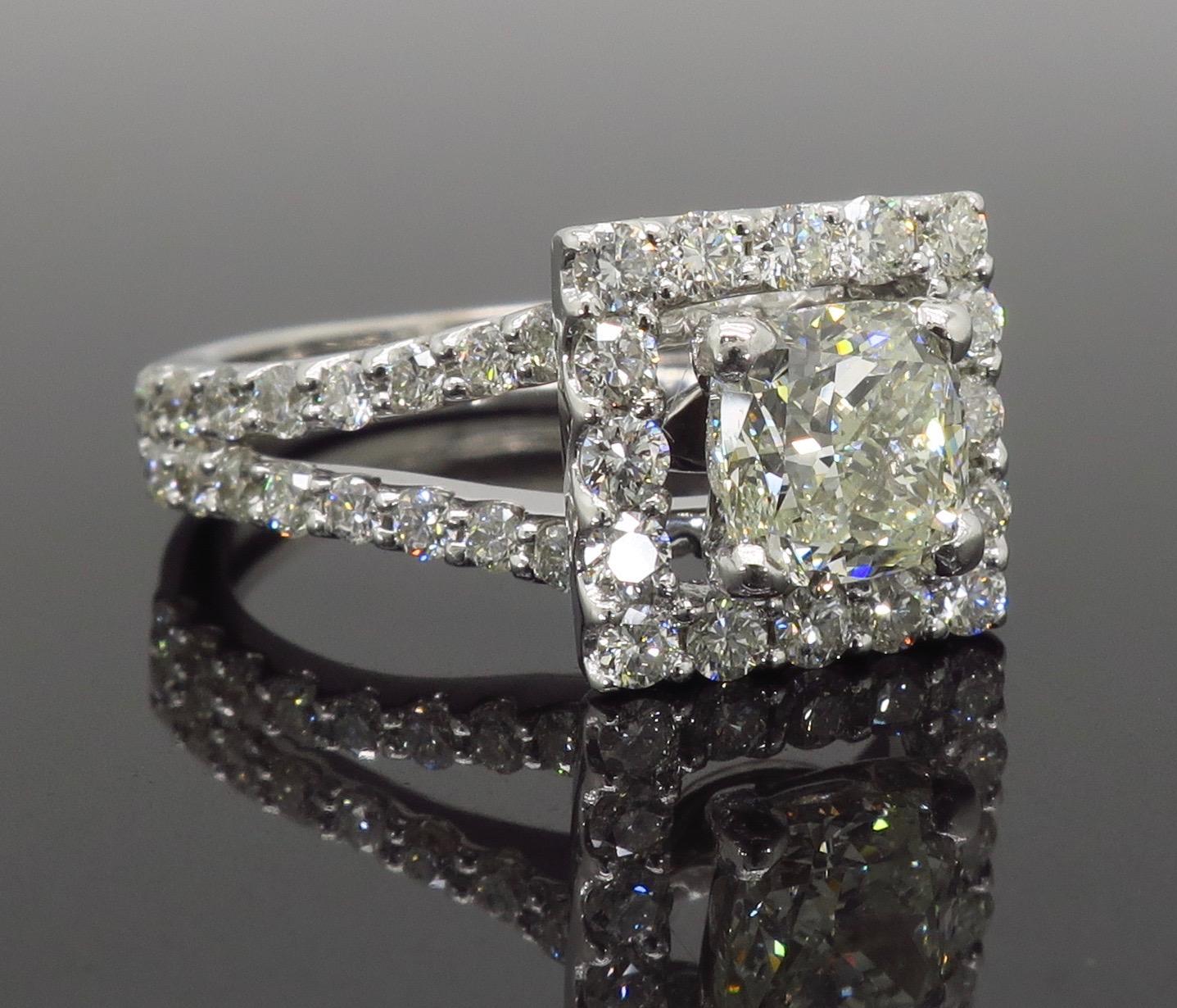 2.00 Carat Halo Diamond Engagement Ring 3