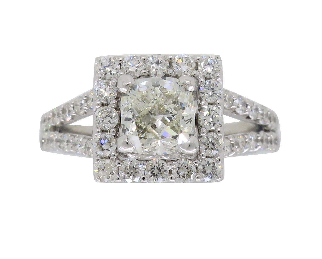 2.00 Carat Halo Diamond Engagement Ring 4