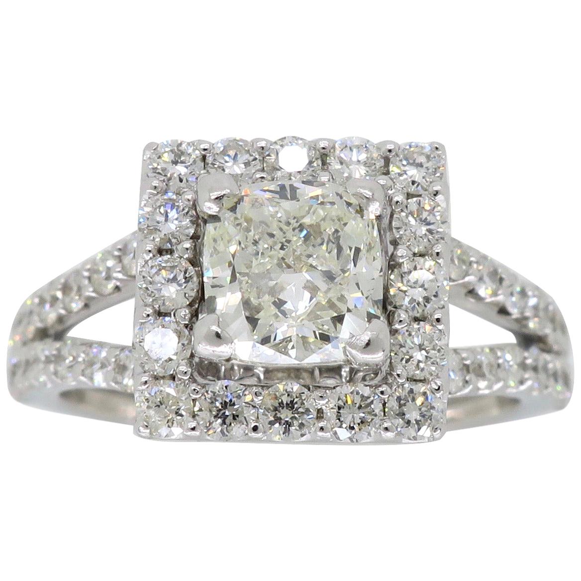 2.00 Carat Halo Diamond Engagement Ring